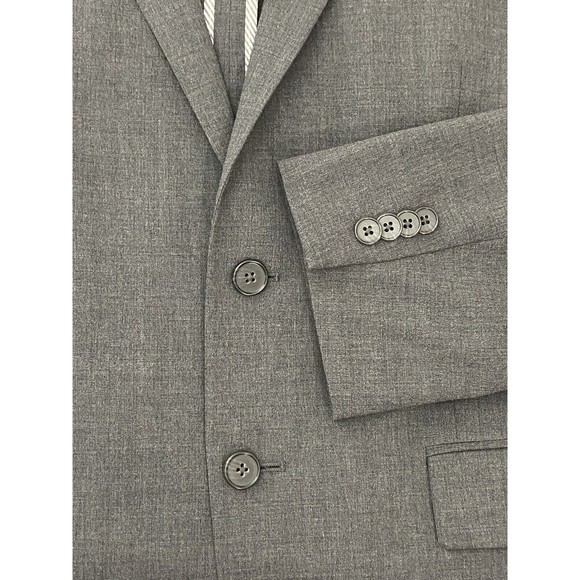 John Varvatos Wool Blazer Mens Size 40R Gray Sports Suit Jacket Notch Career - Picture 8 of 16
